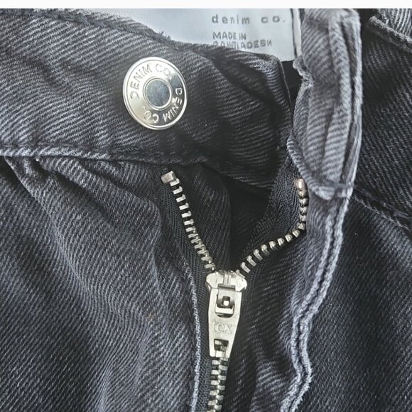 Denim co black denim distressed mini skirt size 11-12 - Picture 5 of 10